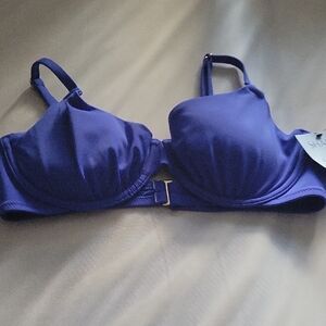 Vibrant Blue Bikini Top By Shade & Glory Size 34 D